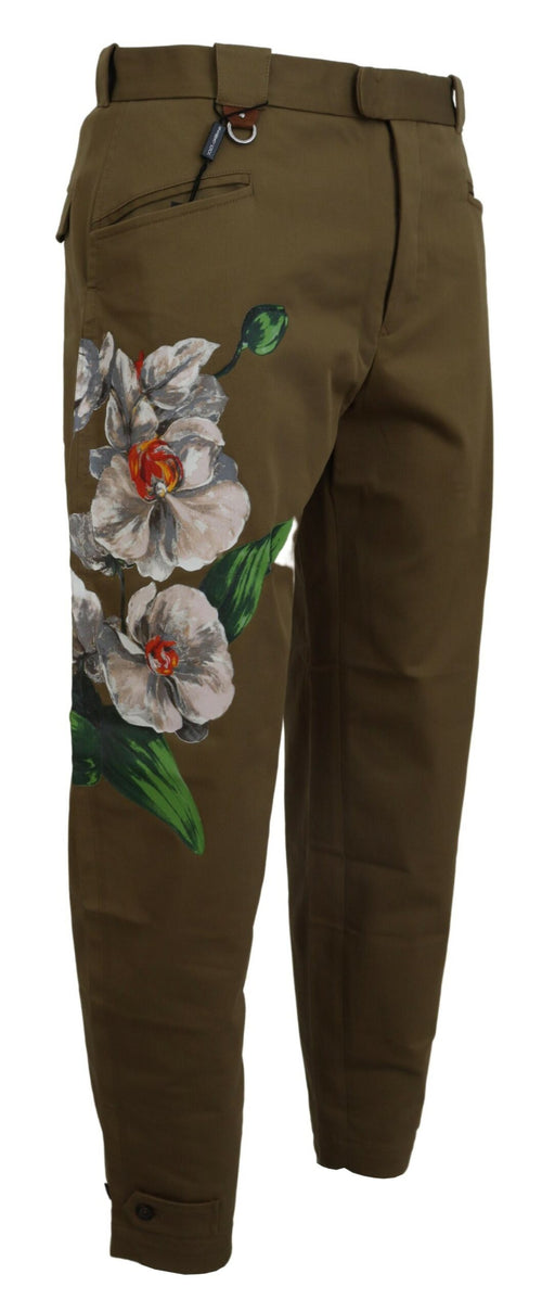 Dolce & Gabbana Elegant Floral Print Casual Men's Pants