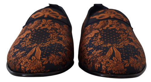 Dolce & Gabbana Elegant Floral Slip-On Men's Loafers