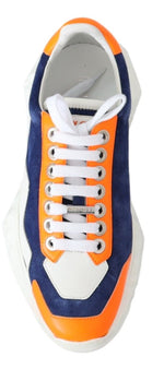 Jimmy Choo Diamond Blue Orange Leather Women's Sneaker