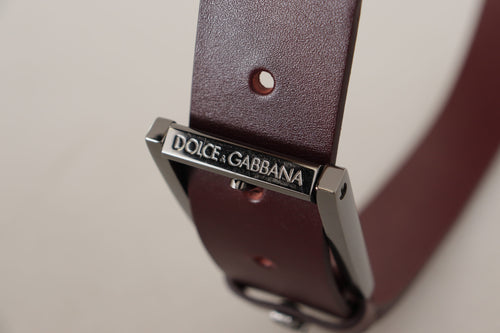 Dolce & Gabbana Elegant Brown Leather Designer Men's Belt