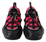Jimmy Choo Diamond Black Pink Leather Women's Sneaker