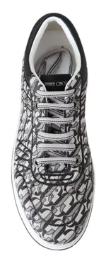 Jimmy Choo Hawaii Silver Black Glitter Women's Sneakers
