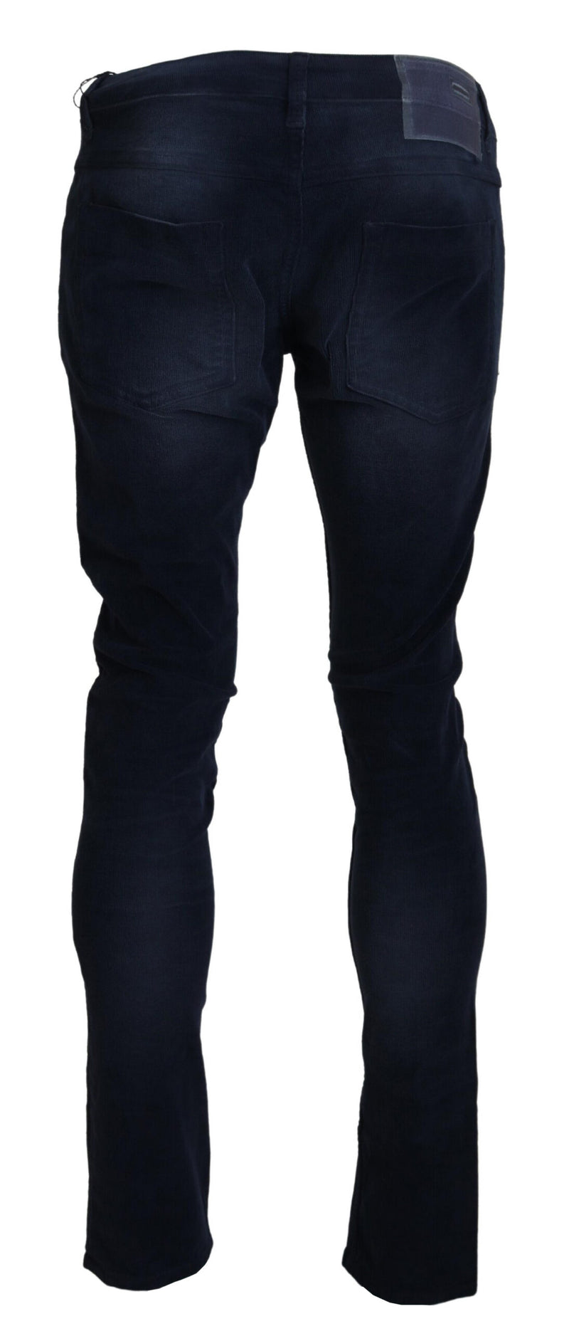 Acht Chic Blue Straight Fit Corduroy Men's Jeans