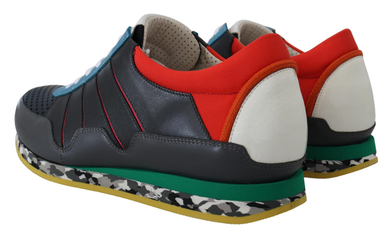 Dolce & Gabbana Multicolor Leather-Blend Low Top Men's Sneakers