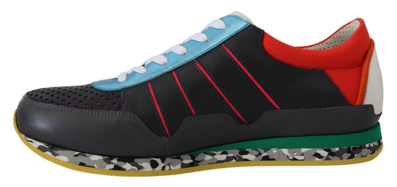 Dolce & Gabbana Multicolor Leather-Blend Low Top Men's Sneakers