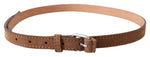 Ermanno Scervino Elegant Slim Leather Waist Belt in Women's Brown