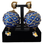 Dolce & Gabbana Elegant Dangling Crystal Christmas Ball Women's Earrings