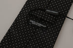 Dolce & Gabbana Elegant Black White Polka Dot Silk Men's Tie
