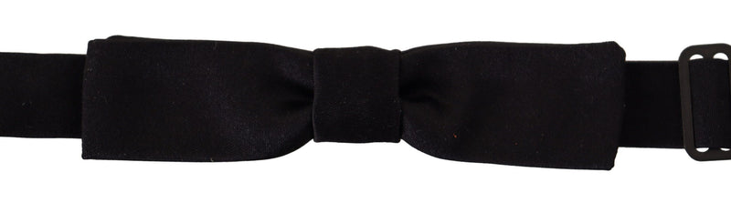 Dolce & Gabbana Elegant Black Silk Bow Men's Tie
