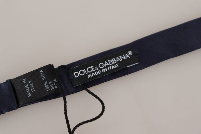 Dolce & Gabbana Stunning Silk Blue Bow Men's Tie