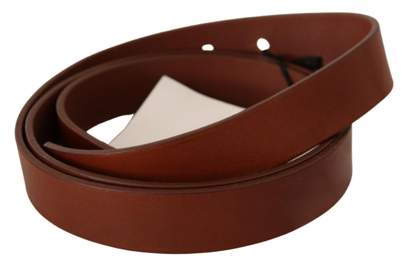 Costume National Brown Leather Silver Fastening Women's Belt