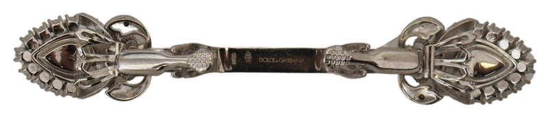 Dolce & Gabbana 925 Sterling Silver Crystals Pin Collar Men's Brooch