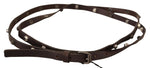 Costume National Chic Brown Leather Fashion Belt with Silver Women's Buckle