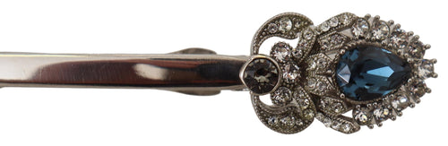 Dolce & Gabbana 925 Sterling Silver Crystals Pin Collar Men's Brooch