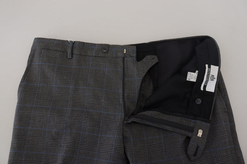 BENCIVENGA Elegant Checkered Wool Dress Pants for Men's Men