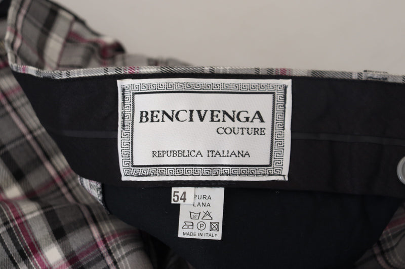 BENCIVENGA Checkered Couture Chino Pants for Men's Men
