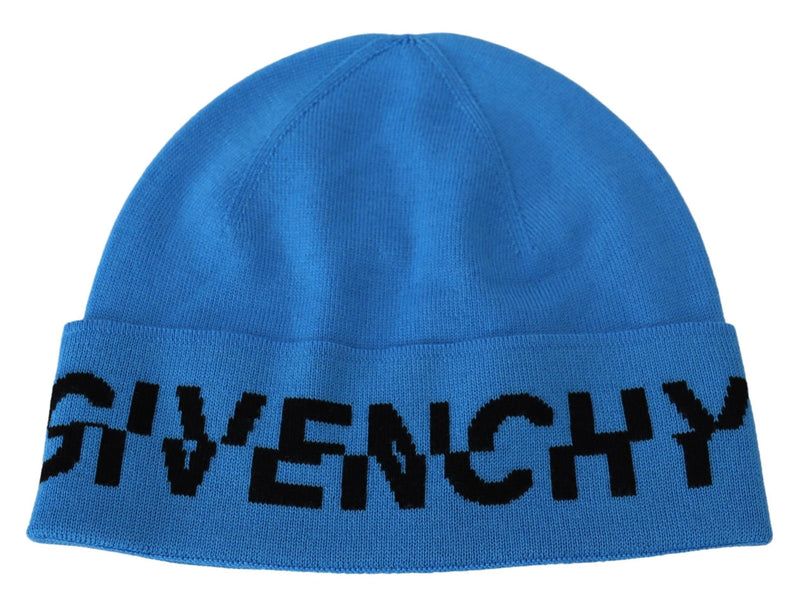 Givenchy Blue Wool Unisex Winter Warm Beanie Men's Hat