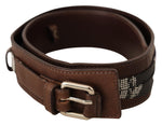 Costume National Brown Leather Silver Buckle Women's Belt