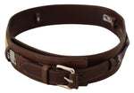 Costume National Brown Leather Silver Buckle Women's Belt