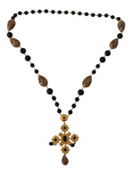 Dolce & Gabbana Elegant Charm Cross Necklace with Crystal Women's Details