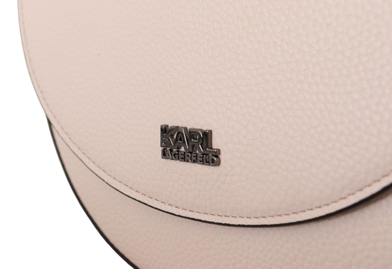 Karl Lagerfeld Elegant Mauve Light Pink Leather Shoulder Women's Bag