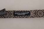 Dolce & Gabbana Elegant Silk Black &amp; White Bow Men's Tie
