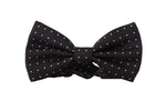 Dolce & Gabbana Elegant Black Polka Dot Silk Bow Men's Tie