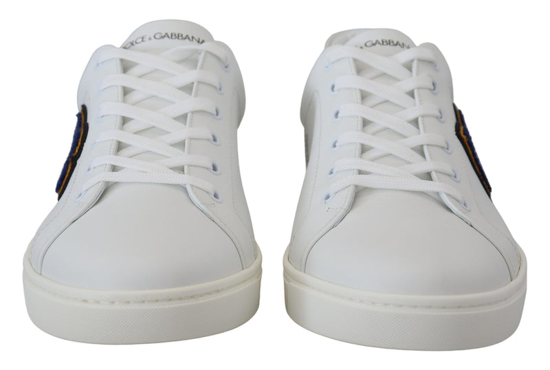 Dolce & Gabbana Elegant White Leather Men's Men's Sneakers