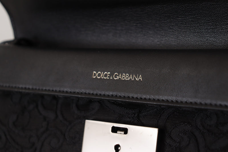 Dolce & Gabbana Elegant Black Silver Clutch Men's Portfolio