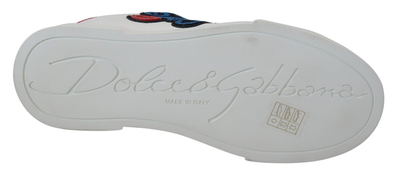 Dolce & Gabbana Sparkling White Portofino Women's Sneakers