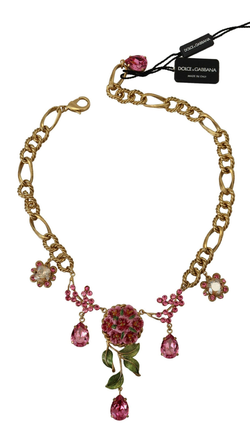 Dolce & Gabbana Elegant Floral Roses Gold-Plated Women's Necklace