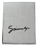 Givenchy Elegant Monochrome Wool-Silk Blend Men's Scarf