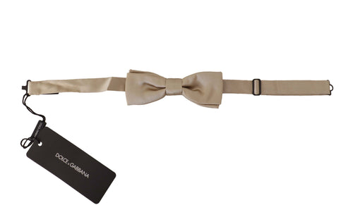 Dolce & Gabbana Dazzling Gold Silk Bow Men's Tie