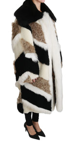 Dolce & Gabbana Sheep Fur Shearling Cape Jacket Women's Coat