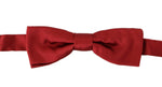 Dolce & Gabbana Elegant Silk Red Bow Men's Tie