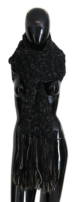 Dolce & Gabbana Elegant Virgin Wool Blend Black Women's Scarf