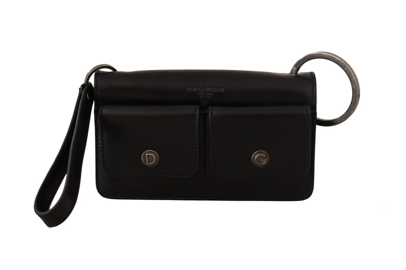Dolce & Gabbana Elegant Mini Leather Wallet in Timeless Men's Black