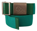 GF Ferre Elegant Green Adjustable Cotton Men's Belt