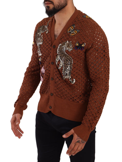 Dolce & Gabbana Refined Elegance Multicolor Embroidered Men's Cardigan
