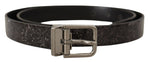 Dolce & Gabbana Sleek Grosgrain Leather Belt with Metal Men's Buckle