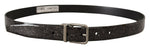 Dolce & Gabbana Sleek Grosgrain Leather Belt with Metal Men's Buckle