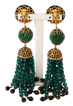 Dolce & Gabbana Elegant Crystal Drop Clip-On Women's Earrings