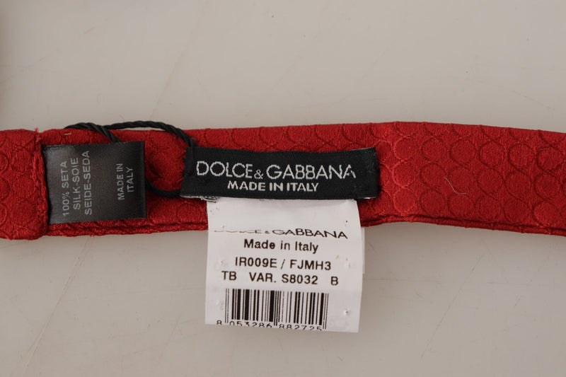 Dolce & Gabbana Elegant Red Silk Men'sd Bow Men's Tie