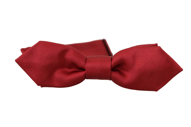 Dolce & Gabbana Elegant Red Silk Bow Men's Tie