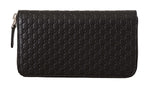 Gucci Elegant Black Leather Zip-Around Women's Wallet