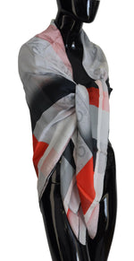 Costume National Elegant Checkered Silk Women's Scarf
