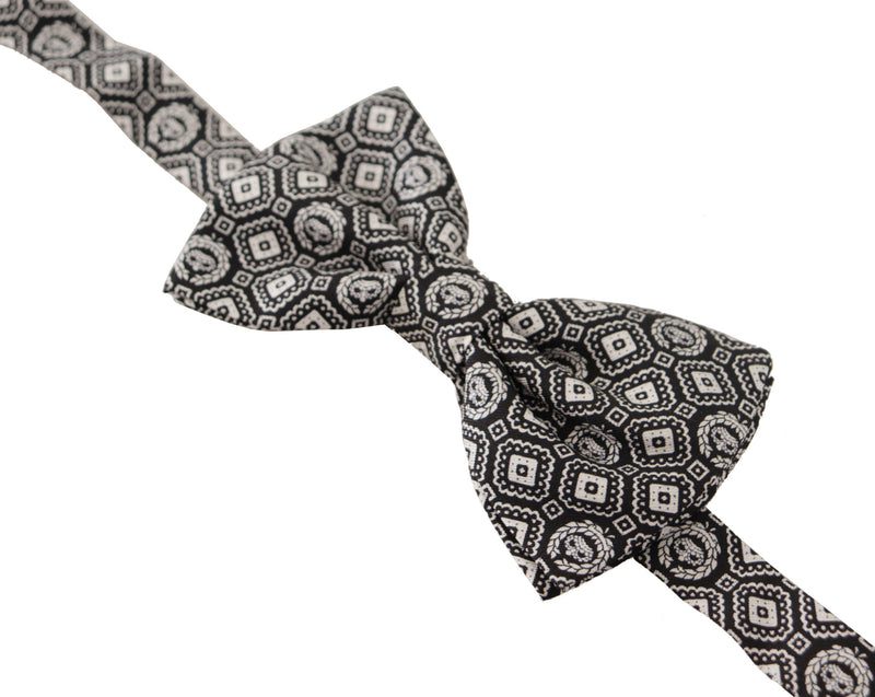 Dolce & Gabbana Elegant Silk Black Bow Men's Tie