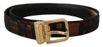 Dolce & Gabbana Multicolor Leather Belt with Gold Women's Buckle