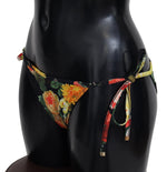 Dolce & Gabbana Elegant Black Floral Bikini Women's Bottom