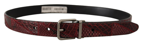 Dolce & Gabbana Elegant Red Exotic Leather Women's Belt